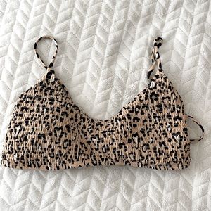 Cheetah Print Bikini Top